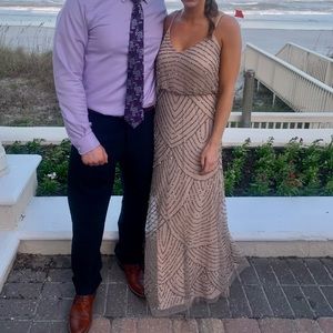 Adrianna Papell Taupe Pink dress